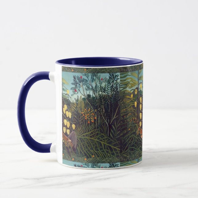 Taza Henri Rousseau lucha entre tigre y toro (Izquierda)