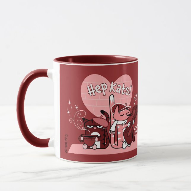 Taza HEP KATS de Jeff Willis Art (Izquierda)