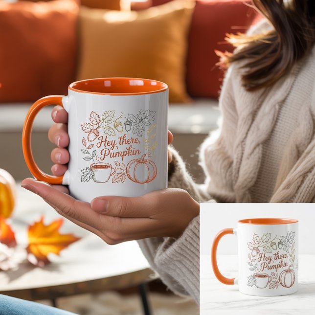 Taza Herencia | Hey There Pumpkin Fall Mug | Lindo  (Subido por el creador)