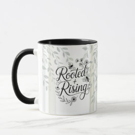 Taza Heritage Rooted and Rising Botanical Quote