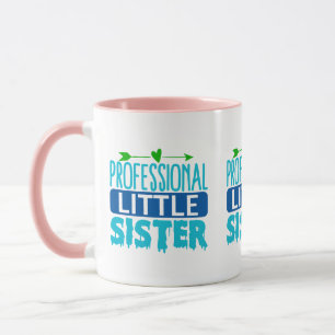 Taza Hermana Pequeña Profesional Pintura Azul Goteo