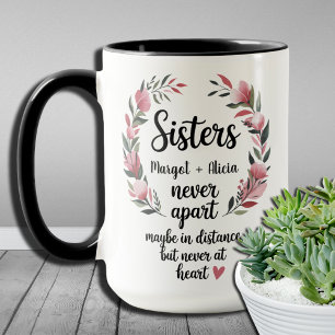 Taza Hermanas por Siempre Nunca Separadas Regalo Signif