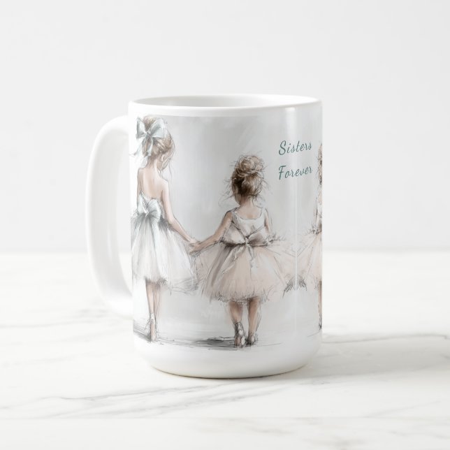 Taza Hermanas por Siempre – Pastel Grandes y Peque (Anverso izquierdo)
