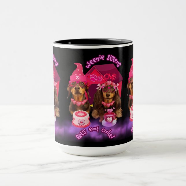 Taza Hermanas Weenie Comamos café tazón (Centro)