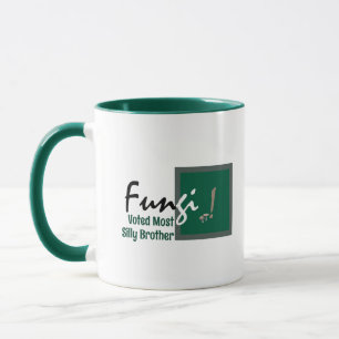 Taza Hermano humorístico personalizado, hongo hongo Pun