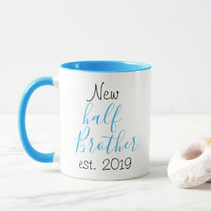 Taza Hermano Medio Azul Nuevo Familiar Pariente