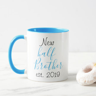Taza Hermano Medio Azul Nuevo Familiar Pariente