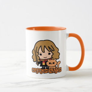 Taza Hermione y Crookshanks de dibujos animados