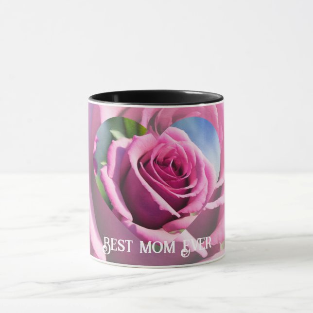 Taza Hermosa acuarela Rosa Rosa Colección moderna (Centro)