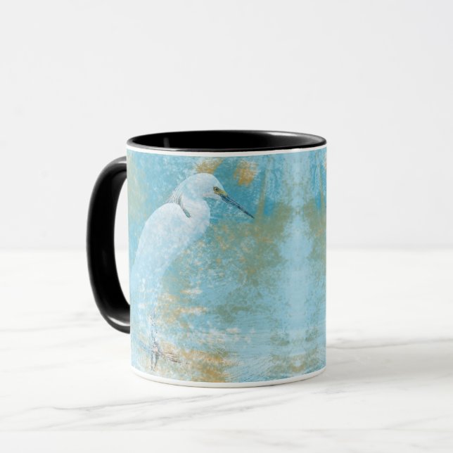 Taza Hermosa ave de Egret Shore (Anverso izquierdo)