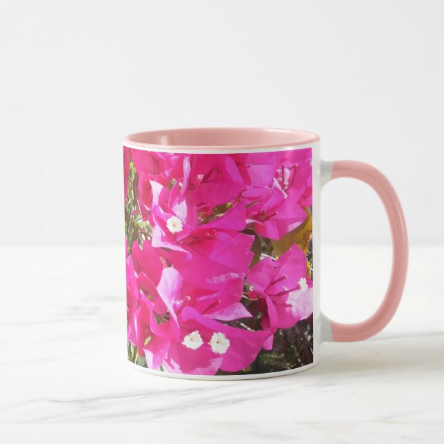 Taza Hermosa Bougainvillea Rosa Imprimir café Mug (Derecha)
