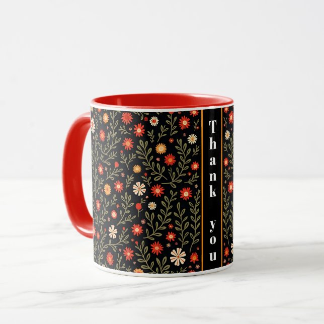 Taza Hermosa colección de flores de época (Anverso izquierdo)