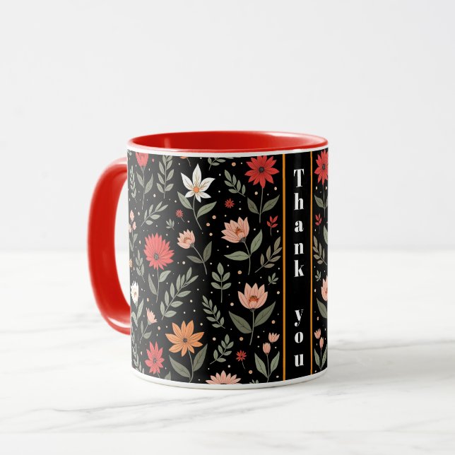 Taza Hermosa colección moderna de vintage floral (Anverso izquierdo)