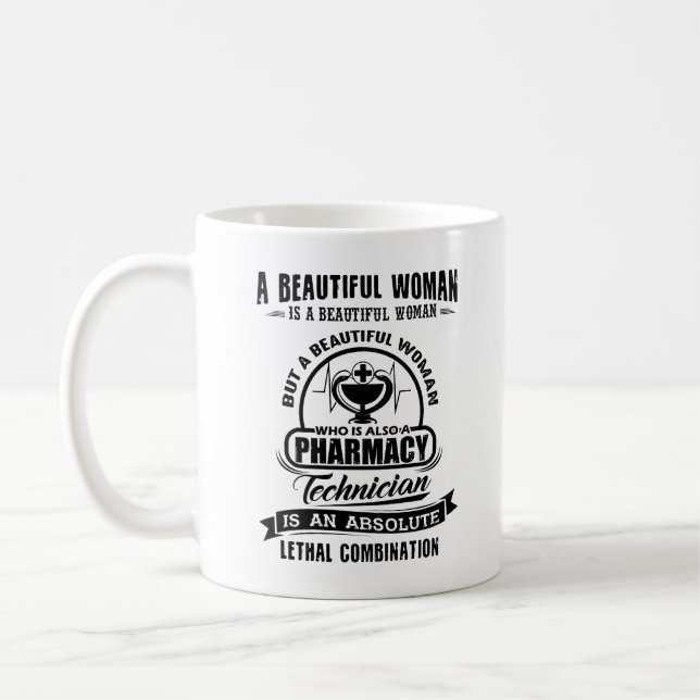 Taza hermosa de la mujer del técnico de la (Izquierda)
