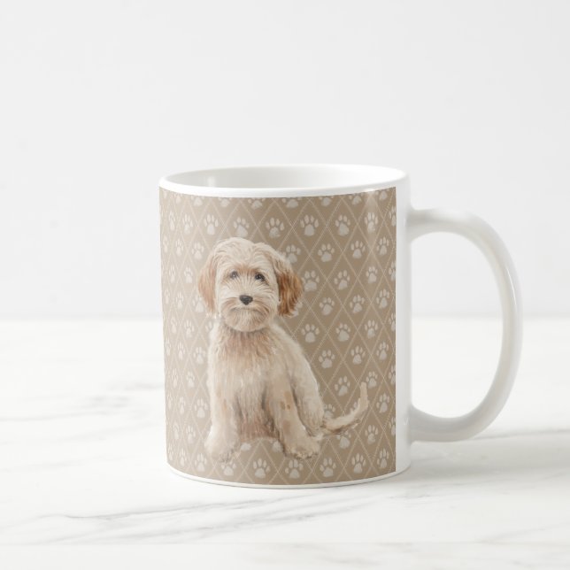 Taza hermosa de las pinturas del perro de