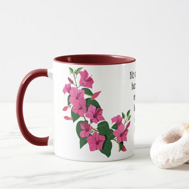 Taza Hermosa especialidad de magia floral personalizada (Con donut)
