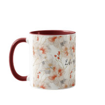 Hermosa Feminine Peach Red White Floral