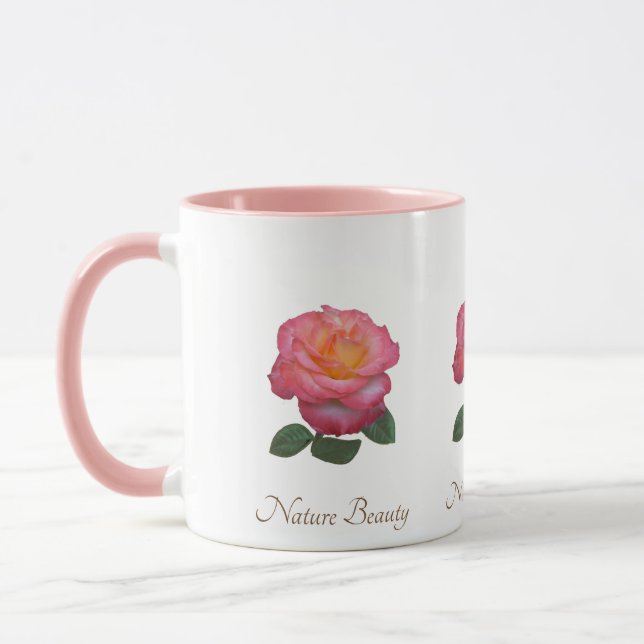 Taza Hermosa flor Rosa (Izquierda)