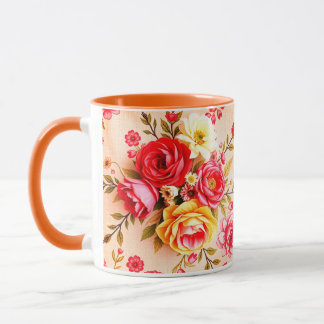 Taza Hermosa flor vintage Mug