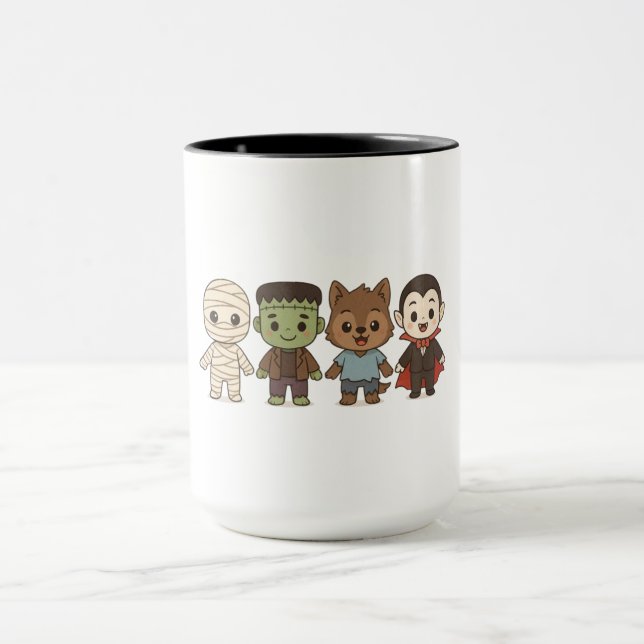 Taza Hermosa, Frankenstein, Drácula, lobo (Centro)