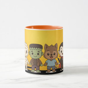 Taza Hermosa, Frankenstein, Drácula, lobo