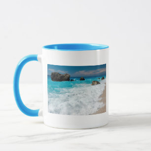 Taza Hermosa Playa Agua Surf Aloha Boda Hawaiana