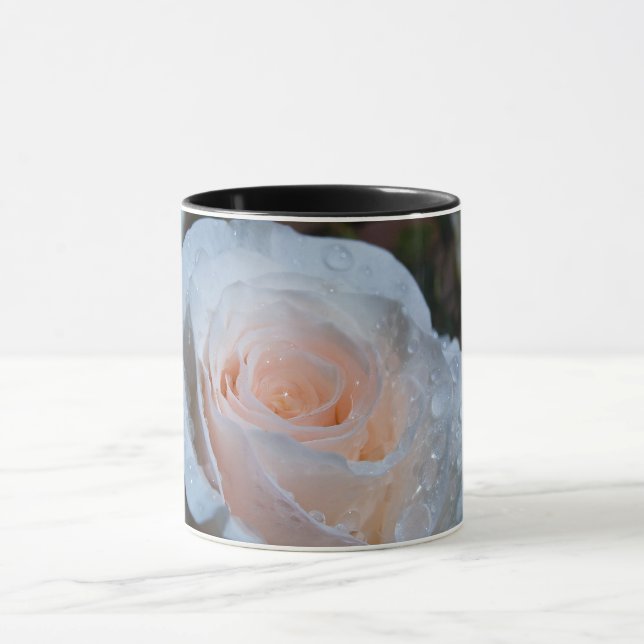 Taza Hermosa Rosa Blanca (Centro)