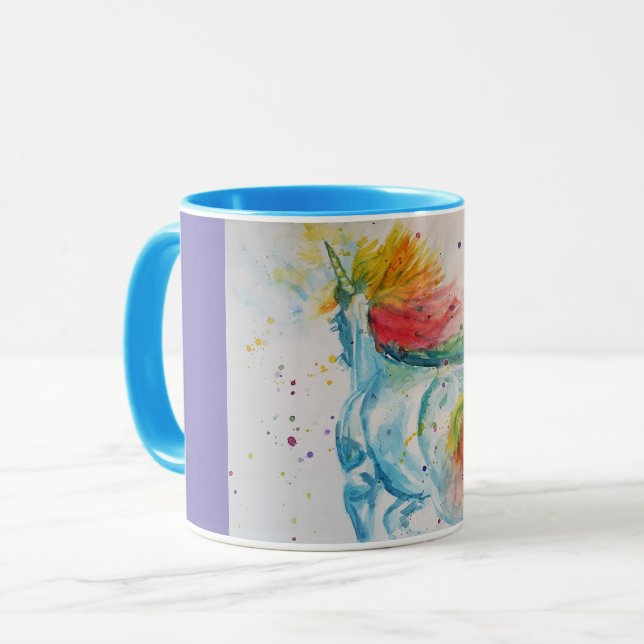 Taza Hermosa unicornio Chicas de arte acuático (Anverso izquierdo)