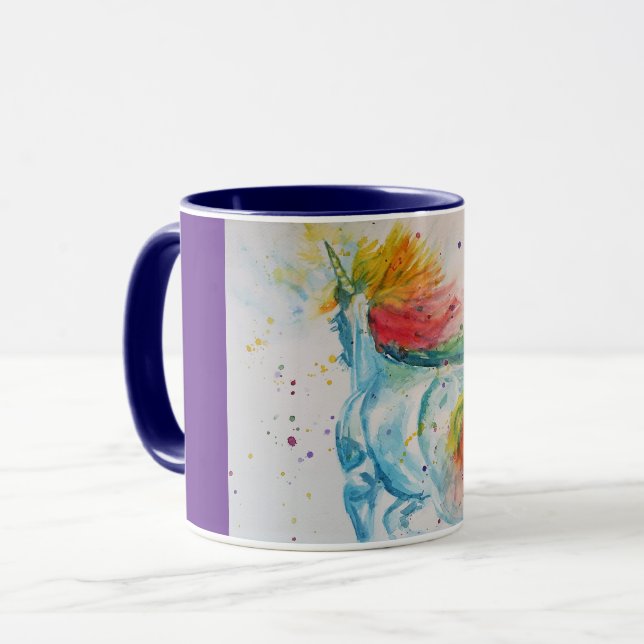 Taza Hermosa unicornio Chicas de arte acuático (Anverso izquierdo)