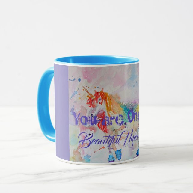 Taza Hermosa unicornio Chicas de arte acuático (Anverso izquierdo)