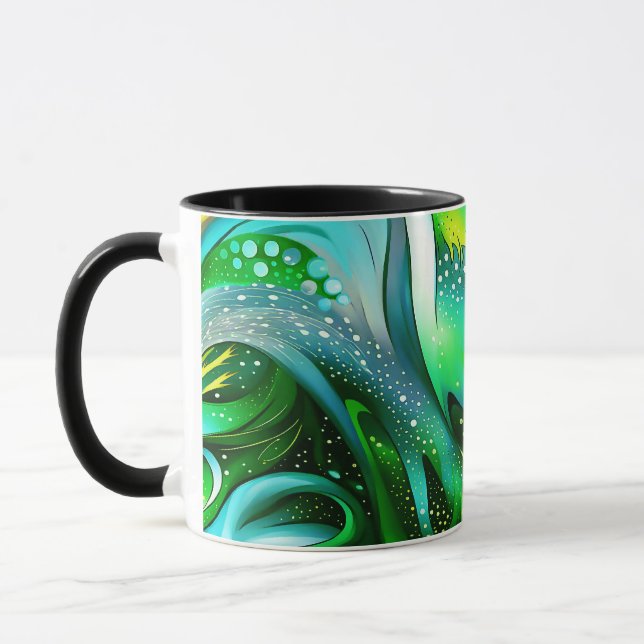 Taza Hermosa versión verde de Seafoam (Izquierda)