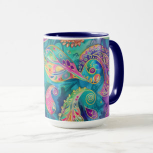 Taza Hermosa y vibrante belleza de la belleza
