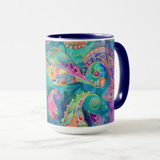 Taza Hermosa y vibrante belleza de la belleza