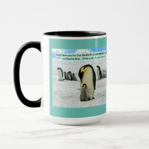 Taza Hermosas Escrituras Pingüinas 1 Juan 4:16