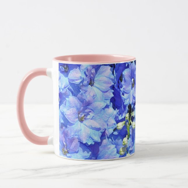 Taza Hermosas flores delpinium (Izquierda)