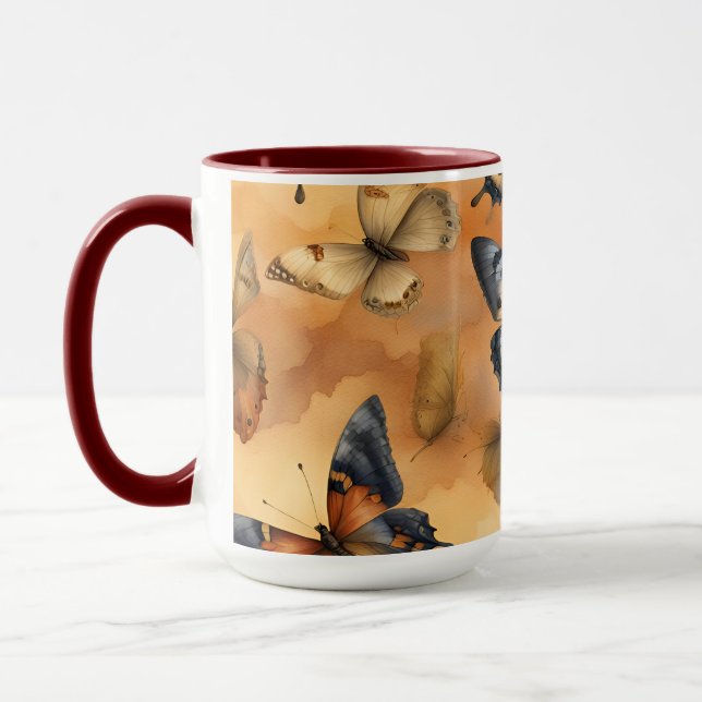 Taza Hermosas mariposas acuarelas (Izquierda)