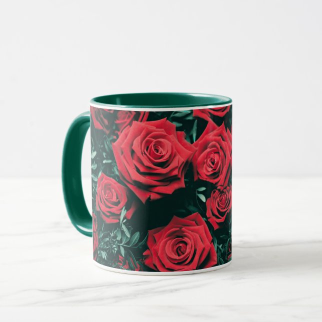 Taza Hermosas rosas rojas (Anverso izquierdo)