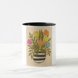 Taza Hermosas Tulipas Vintage