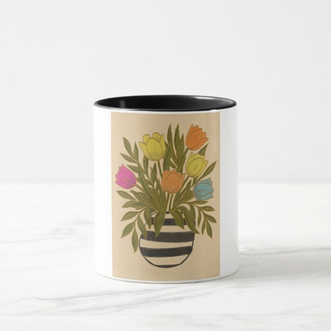 Taza Hermosas Tulipas Vintage (Centro)
