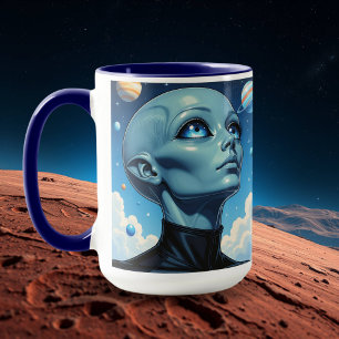 Taza Hermoso Alien Extraterrestre Personalizado