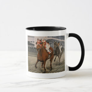Taza Hermoso caballo degusta a los dueños de la carrera