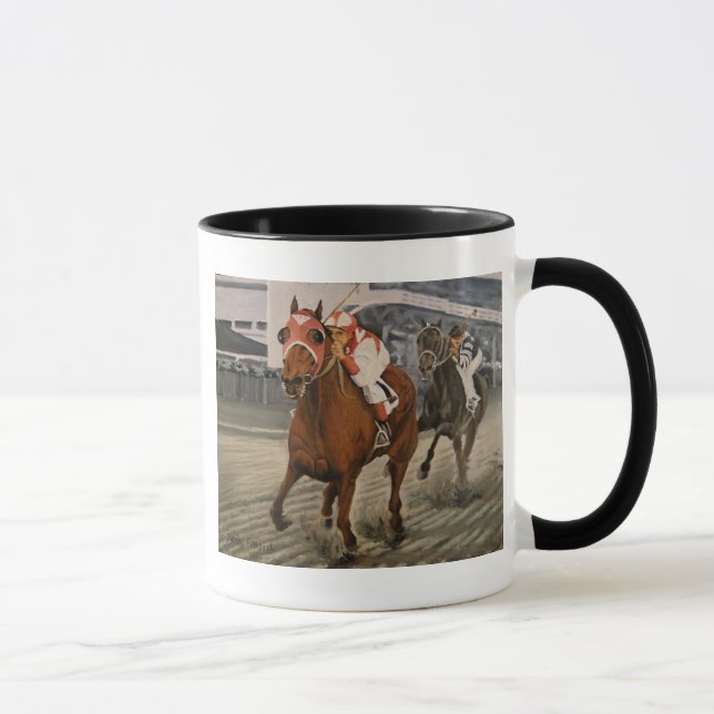 Taza Hermoso caballo degusta a los dueños de la carrera (Derecha)