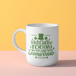 Taza Hermoso café verde afortunado irlandés hoy