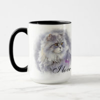 HERMOSO COLOR DE AGUA FLUFFY ANGORA CAT