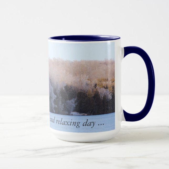 Taza Hermoso Día Relajante Café Mug (Derecha)