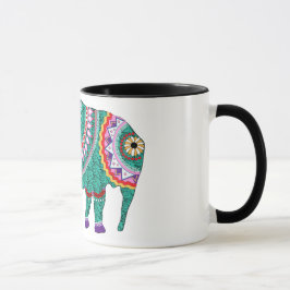 Taza Hermoso elefante ornato