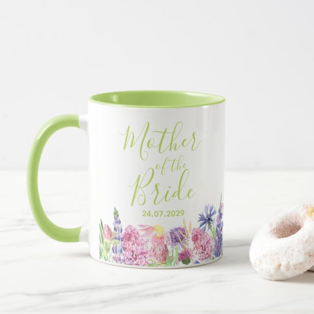 Taza Hermoso jardín de flores silvestres madre de la no (Con donut)