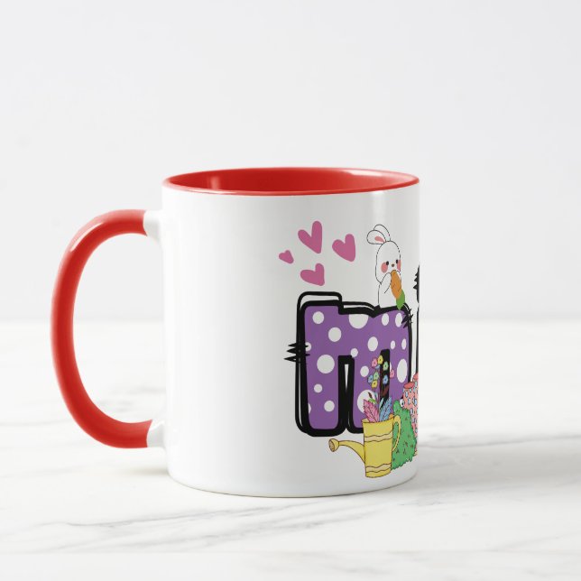 Taza Hermoso lindo feliz de Pascua mimi Mugre regalo de (Izquierda)