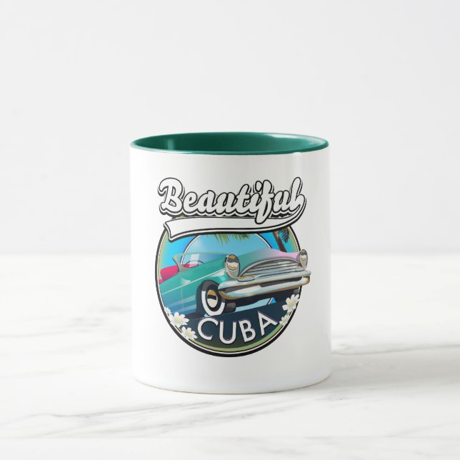 Taza Hermoso logo retro de Cuba. (Centro)