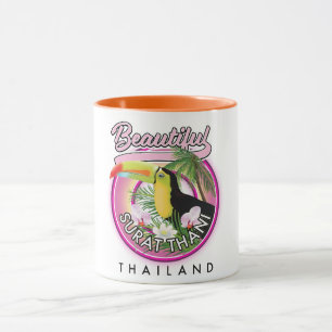 Taza Hermoso logotipo de Surat Thani Tailandia